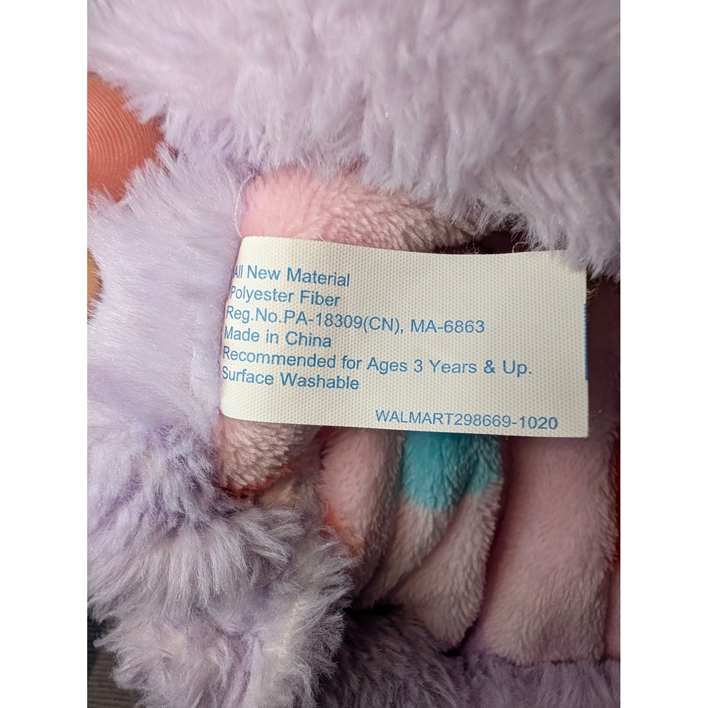 Kids Plush Bunny Backpack with Polka Dot Fleece Blanket Set Lavender - Picture 6 of 7